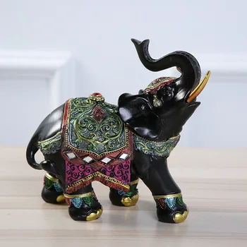 Тайланд творчески дом благоприятни декорации от смола под формата на слон изящни бижута за сядане на верандата бижута от смола.