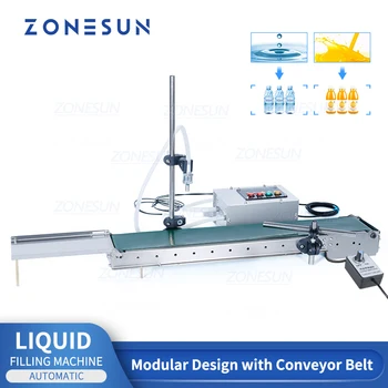 Автоматична машина за бутилиране на течности ZONESUN висока температура температурна устойчивост за парфюми за Пиене на напитка, може да се чувстват по-висока точност
