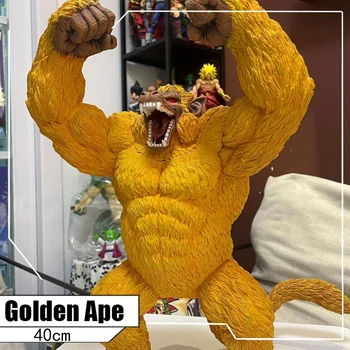40 СМ АНИМЕ Фигурка на Dragon Ball Z Златна Голяма Маймуна Озару статуя на DBZ Goku PVC Фигурки са подбрани Модел Подаръци за Деца