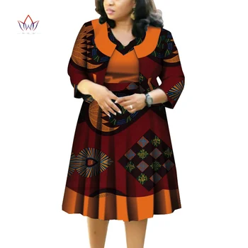 Готови за изпращане, комплекти, потници и поли пачки в африканския стил за жени Басейн Riche, африканска дамски дрехи WY4403