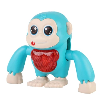 Танцуваща и светещо обезьянка, е детска играчка, със светлина и звуци, гласова играчка, електрическа переворачивающаяся обезьянка, подарък за момичета и момчета