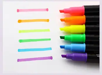 На водна основа студент цветове марка лента за маркиране на двойна корона луминесцентна дръжка многоцветен флуоресцентно осветление