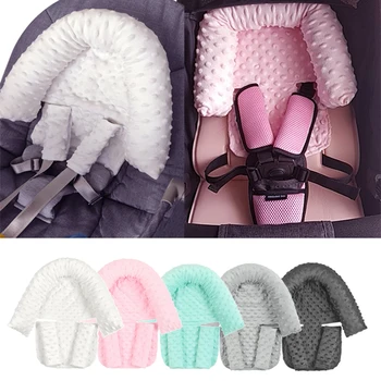 1 Комплект бебешка безопасно мека останалите главата за сън с подходящ калъф за колан, облегалка за защита на врата на детското столче за кола