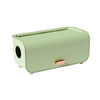 Кутия за съхранение на силови кабели с пылезащитной капак, Настолен органайзер за зарядни кабели