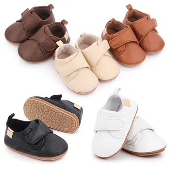 Пролетно-есенно-зимния дете за малки момчета и момичета, новородено, може да си позволи да се научи да ходи, обувки гумени подметки, однотонная обувки