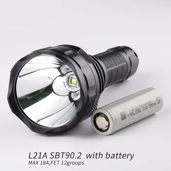 Ескорт L21A SBT90.2 макс 18A 21700 26650 фенерче с висока мощност на далечни разстояния с батерия 26650 вътре акумулаторна ръчно светлинна лампа