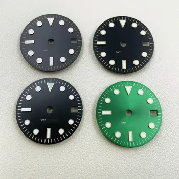 Аксесоари за часовници NH34movement литеральные зелени светещи механични часовници NH35 диаметър на циферблата 28,5 мм