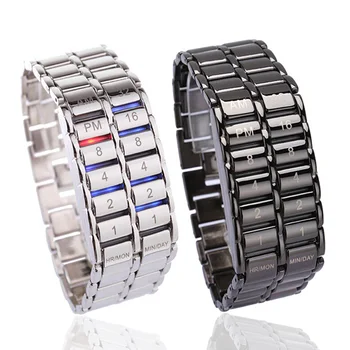 Нови мъжки цифрови кварцови часовници с led подсветка, модерен, креативен подарък за Деня на бащата
