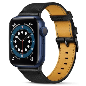 За Apple watch band 6 5 4 SE 44 мм 40 мм и каишка от естествена кожа каишка за часовник iwatch 6 bands series 3 42 мм, 38 мм и каишка гривна
