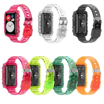 Умен силикон каишка за часовник Huawei Watch, 2 каишка, нов ремък Armor Glacier, спортен гривна, аксесоари за печат