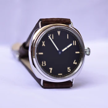 Ръчен часовник Baltany ST3600 с ръчно от калифорнийския сандвич циферблат, италиански военни ретро водоустойчива 100-метрови светещи мъжки часовник