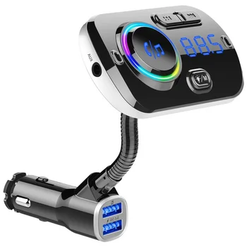BC49AQ Нов автомобилен Bluetooth MP3 автомобилен FM трансмитер QC3.0 гласов асистент с околното осветление