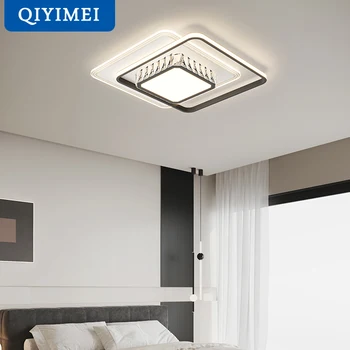 Полилей QIYIMEI, лампи за дневна, спалня, кухня, декориране на дома, вътрешно осветление, бял кристал, led светлини, блясък
