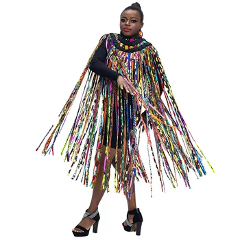 Нова тенденция африкански жени, ръчно изработени от няколко материали Рокля Бижута Пола в тон колиета от Анкара златар шал tribal комплект SP017