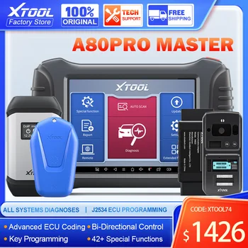 XTOOL A80PRO Master Auto ECU Програмист на Цялата Система на Инструмента за Диагностика на Подкрепа J2534 ECU Кодиращи Ключови Програмист, За да Benz Инфрачервен Ключ