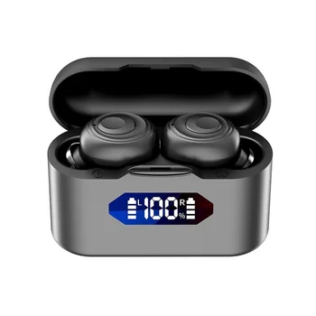 X37 Bluetooth слушалки за спортове на открито безжична слушалка 5.2 със зарядно устройство, дисплей хранене, докосване, продажба на слушалки-притурки