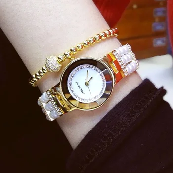 2021 Дамски часовници Sweet Princess, перлени елегантен ръчен часовник в стила на Ins от бяло и розово злато, дамски ръчни часовници с диаманти за жени