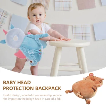 Възглавница за защита на главата от падане за деца, детски раници с анимационни регулируем пълнеж от полипропилен памук, бебешки