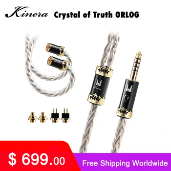 Kinera Crystal of Truth ORLOG Надстройка на Кабел за слушалки UP-OCC 4/8 Жилен проводник с жак MMCX / 0,78 мм 2 за жив / Игри музика