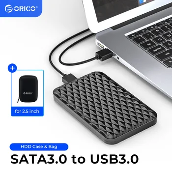 Адаптер ORICO SATA към USB 3.0 Външен Корпус за твърдия диск, SSD Корпуса на твърдия диск 5 Gbit/s, без инструменти за 9,5 мм, 7 мм, 2,5 