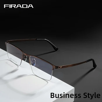 FIRADA Оптични Рамки За Очила По Рецепта На Мъжете, Удобни и Модерни Очила В Ретро-Класически Правоъгълни Рамки, Очила 98007X