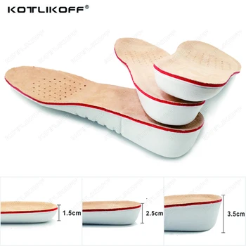 Стелки за увеличаване на растежа на KOTLIKOFF 1.5/2.5/3.5 невидима стелки за повдигане височина в см Вътрешна подметка обувки части за увеличаване на шипове