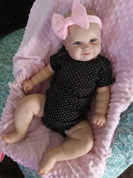 Силиконовата кукла Bebe Reborn с дължина 50 см, популярната кукла си maddie Reborn, Bonecas Bebe, ръчно рисувани с видими венами