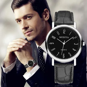 2022 Мъжки ретро Дизайн, Кожена каишка аналогов кварцов часовник от сплав Луксозна марка Мъжка стоманена гривна кварцов часовник хронограф