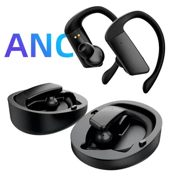TWS Безжични слушалки, Bluetooth, стерео слушалки с активно шумопотискане, музикални слушалки ANC, спортна водоустойчива слушалки