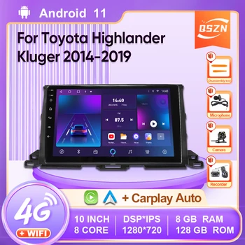 QSZN Android 12 Автомобилното Радио, За Toyota Highlander Kluger 2014-2019 Видео плейър GPS Авторадио 2K QLED Carplay Автоматична Навигация GPS