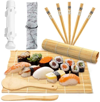 Набор от инструменти за приготвяне на суши от бамбук 
