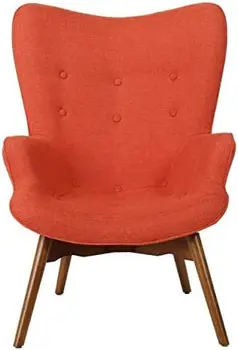Комплект столове с текстилен контур, приглушенно-оранжев