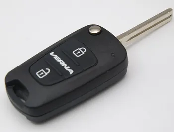 5 бр. 3 бутона взаимозаменяеми ключодържател за автомобилни ключове калъф за Hyundai Verna флип-Сгъваем дистанционно ключ празен корпус