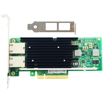 AU42 -Високоскоростен мрежов адаптер X540-T2 с чипсет X540 10 GB, двухпортовая сървър rj-45 мрежова карта PCI-Ex8 за настолни компютри