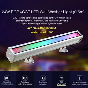 0,5 м Умен 24 W RGB + CCT Външен Водоустойчив led лампа за омывания стени IP66 1600LM се Съчетава с WL-Box1 Can 2,4 G Wifi APP RF Control