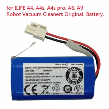 Оригинален 14,8 На 2600 mah Литиева Батерия за ILIFE A4 A4s V7 A6 V7s Плюс Робот-Прахосмукачка INR18650 M26-4S1P Батерия