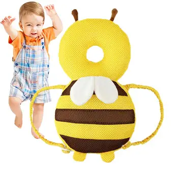 Раница за защита на главата на детето, памук раница за защита на главата във формата на пчела, многофункционална мека дишаща предпазни възглавници