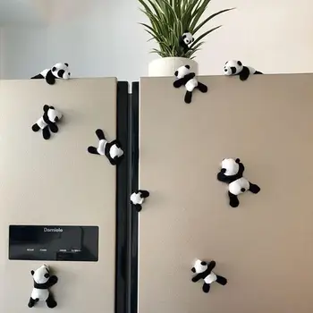 Скъпа мультяшная панда, стикери за хладилник със силен магнит, плюшен панда, магнитен хладилник, кухня, мека украса за дома, сувенири St W7i6