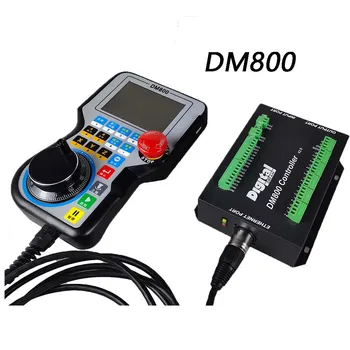 DM800 Контролер дръжки с ЦПУ Система за управление на трафика 3/4/5 аксиални 3,8-инчов екран и бутон за аварийно спиране поддържат G-код