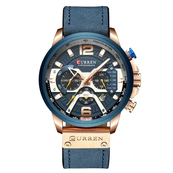 2023 Нови мъжки часовници най-добрата марка за луксозни кожени ежедневни кварцови часовници, мъжки спортни водоустойчиви часовници