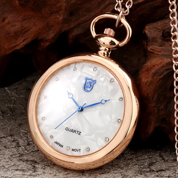 Джобни часовници Мей Gold мъжки и женски универсален джобен часовник японски кварцов механизъм вградени диаманти повърхност на корпуса подарък