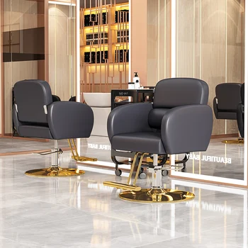 Индивидуално коса стол за салон за красота, луксозно ретро стол за салон за красота със златен ски лифта, професионална мебели за интериора на Cadeiras