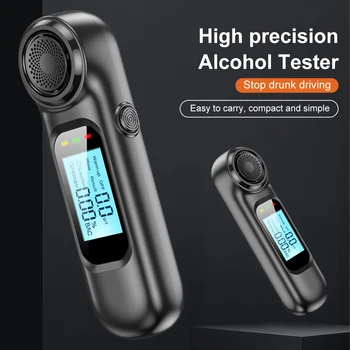 2023 Безконтактен тестер за алкохол с цифрово дисплей, USB акумулаторна дрегер, анализатор висока точност, дрегер