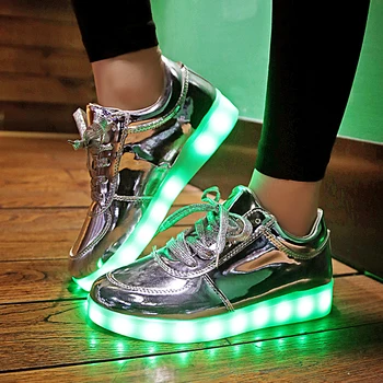 EUR 30-44 Детски маратонки с светящимся модерен USB батерия, обувки с led подсветка, детски светещи маратонки за момчета и момичета