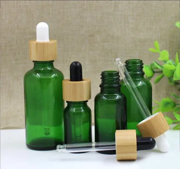 5 мл кафяво/ прозрачни/синя/зелена стъклена бутилка бамбук делото-краен етерично масло е течност серум за очи опаковка проба на влага