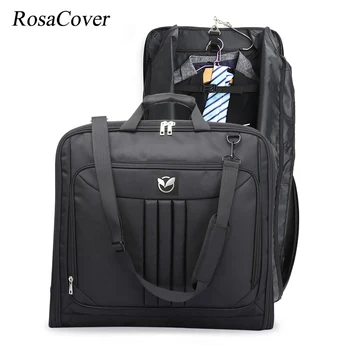 Многофункционална мъжки бизнес пътна чанта, сгъваема водоустойчив Оксфорд чанта за багаж, чанта за лаптоп, прахозащитен преносими чанти за съхранение на костюми