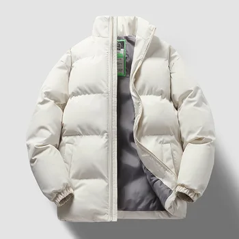 M-5XL Зимни Памучни якета за двойки, Мъжки Дебели паркове, Връхни дрехи С висока яка, Брендовое Пуховое Памучни палто Veste Homme AU-212