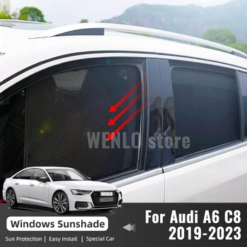 За Audi A6 C8 Седан 2019-2023 Странично Прозорец На Сенника Авто Сенника На Предната И Задната Капачка На Предното Стъкло, Щори Щит Аксесоари
