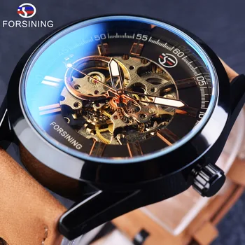 Forsining 2017, ежедневна спортна серия, водоустойчив автоматично мъжки ръчен часовник, най-добрата марка за Луксозни механични военни часовници с виртуален скелет