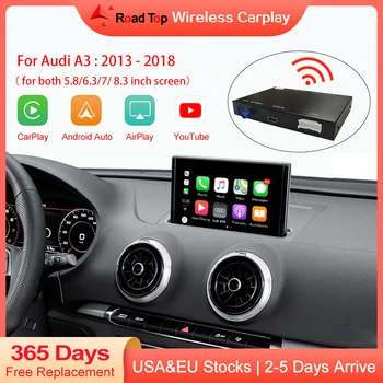 Безжичен интерфейс на Apple CarPlay Android авточасти за Audi A3 2013-2018 с функцията AirPlay Mirror Линк Youtube USB HDMI Функцията за възпроизвеждане в колата